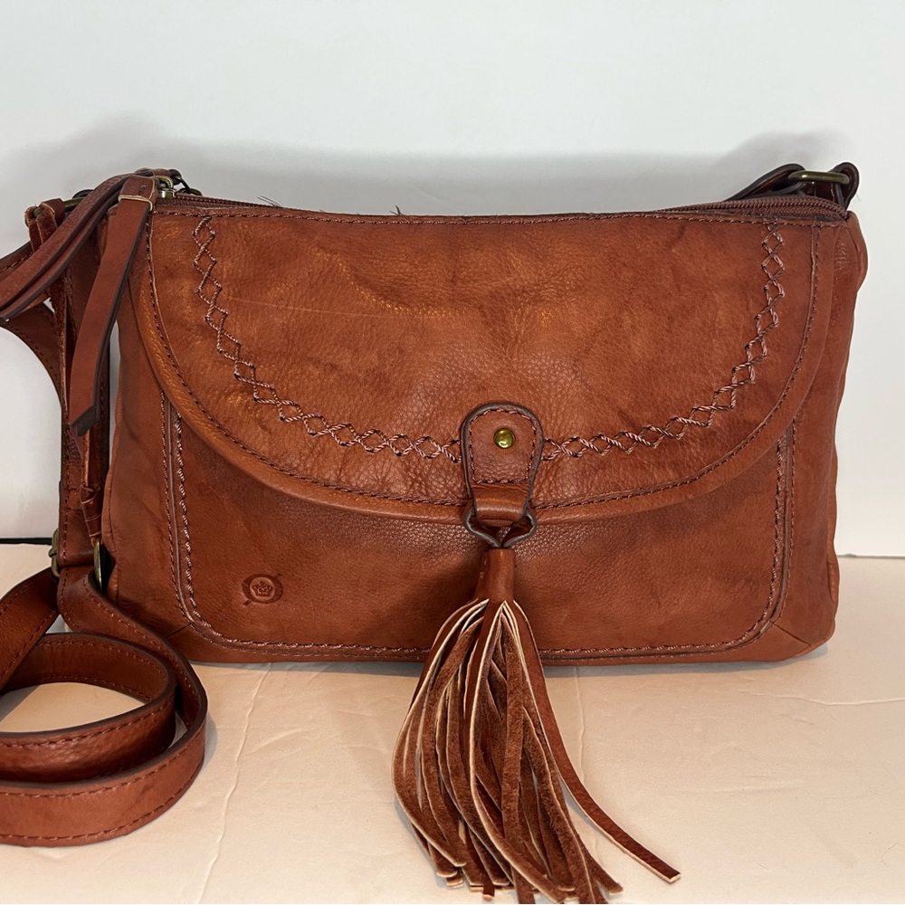 Born Brown Leather Crossbody Bag